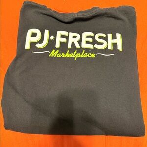 Port and Company Black Tee with Green and White Logo